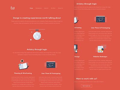 Web & Mobile Design 3magine animation design illustration landing mobile red web