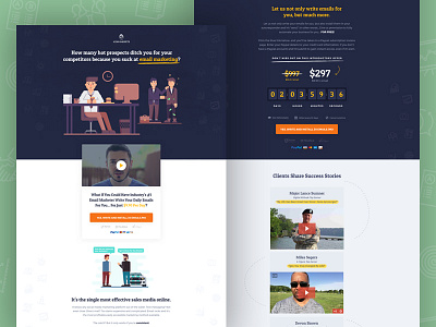 Landing page design illustration landing ui upsell ux video