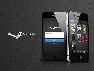 Steam App app blue grey ios iphone steam