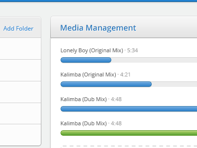 Media Management drop files media mp3 songs up upload