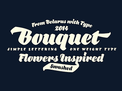 Bouquet. New font bouquet font typedesign typeface