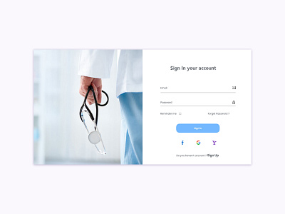 login hospital login login page medical sketch uiux web ui