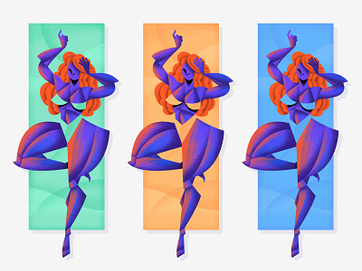 Passion Dance colours curves curvy dance design geometric happy illustration illustrator passion textures vector art women