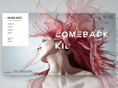 Comeback Kid card clean daily design minimal type ui ux web website