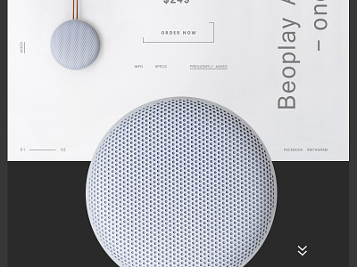 Beoplay 2 card clean design ecommerce minimal ui ux web website