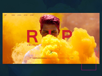 R.I.P card clean design minimal song type ui ux web website