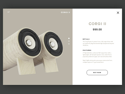 Corgi II card clean design ecommerce minimal ui ux web website