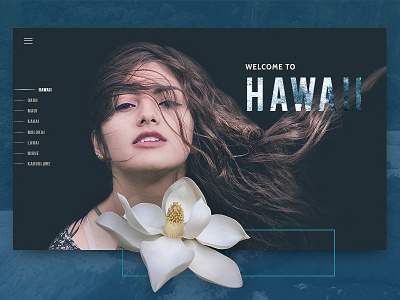 Hawaii card clean design hawaii landing minimal ui ux web website