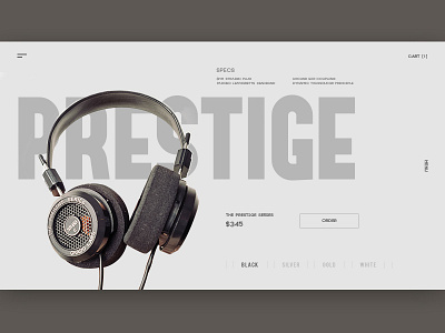 Prestige UI clean design ecommerce minimal ui ux web website