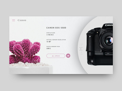 Canon camera design ecommerce shop store ui ux web website