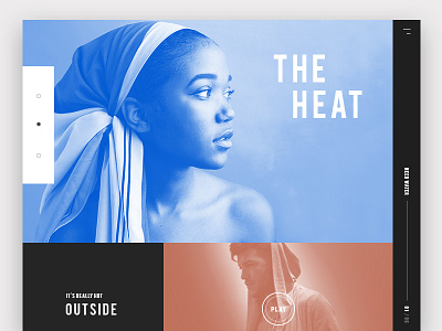 The Heat agency clean design digital landing minimal ui ux web website