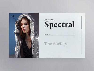 Spectral clothing design ecommerce landing layout photography ui ux web website