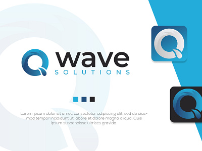 Q wave technology logo attractive brand identity branding branding design business logo creative creative logo design logo modern technology logo