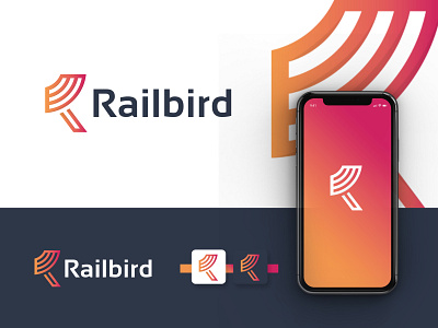 Railbird Logo Design app logo icon attractive brand identity branding branding design business logo creative logo design logo minimalist logo minmal modern professional logo