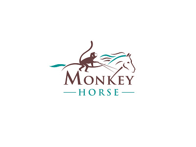 Monkey Raiding Horse Event Logo attractive branding business logo creative logo design graphic design logo logo branding modern professional logo