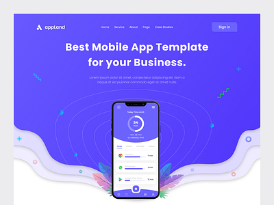 App landing page