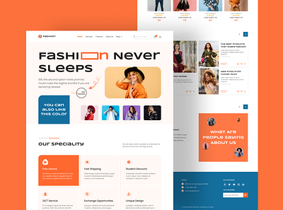 Fashion E-commence landing page branding clean commence design fashion graphic design landing page new trending ui update ux website