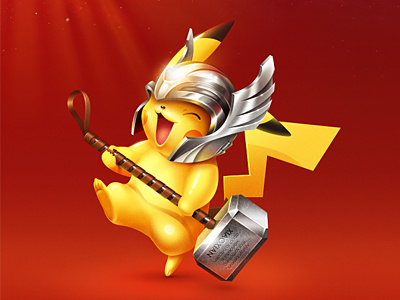 Happy New Year hammer icon pikachu thor ui xiaoxian