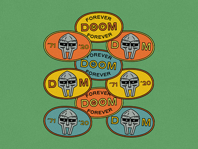 MF DOOM Stickers branding design doom graphic design hip-hop illustration logo mf doom music patch rap sticker typography vector