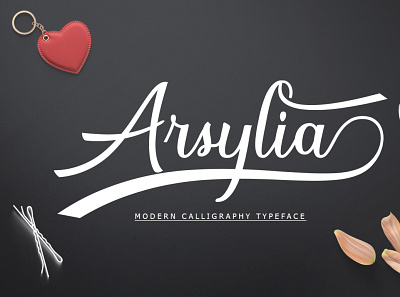 Arsylia design illustrator logo modern calligraphy wedding