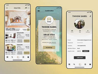 ROOME: Reserve ROOM for You classic confirm reservation details favorite figma hotel booking app menu product design profile design uidesign