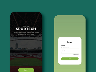 Sportech App app design ui ux