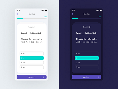 Quiz/Exercises Screen app design exam exercise quiz ui ui design ux ux design