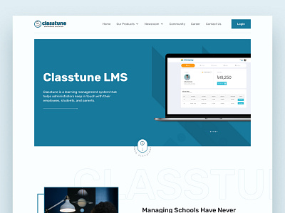 Hero Section - Classtune Landing Page elearning hero landing landing page ui ui design ux website