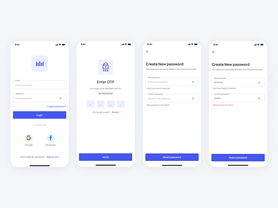 Password Recovery using OTP forgot password mobile otp password recovery ui design ui ux