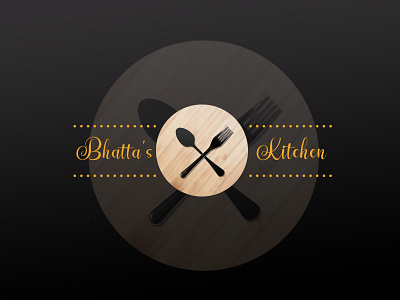 Bhatta's Kitchen Logo branding graphic design illustration logo