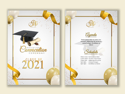 Convocation Ceremony Invitation Design 🎓 2021 adobe colorful convocation design elegance graduation graphic design illustration invitation photoshop typography vector