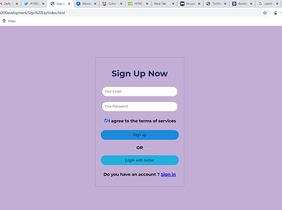 #1 challenge ,Sign Up Page dailyui
