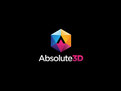 Absolute 3D | logo design 2d 3d animation app app logo branding design graphic design icon icon logo illustration logo logo design minimal motion graphics typography ui ux vector web