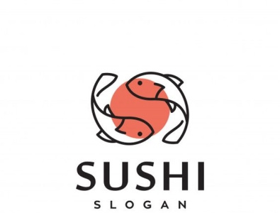 SUSHI SLOGAN | LOGO 3d animation branding design graphic design illustration logo motion graphics ui vector