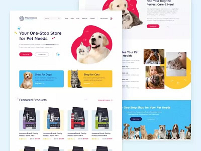 Pet Website Design 2d 3d animation app app logo branding design graphic design icon icon logo illustration logo logo design minimal motion graphics typography ui ux vector web