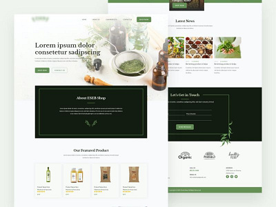 Organic Products Website design