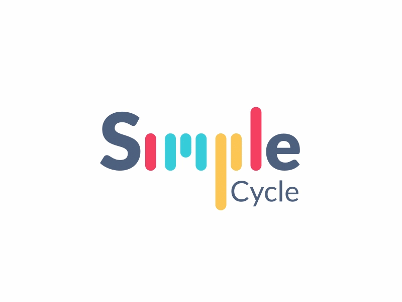 Simple Cycle Animated Logo 2d 3d animation app branding design graphic design icon illustration logo logo design motion graphics typography ui ux vector web