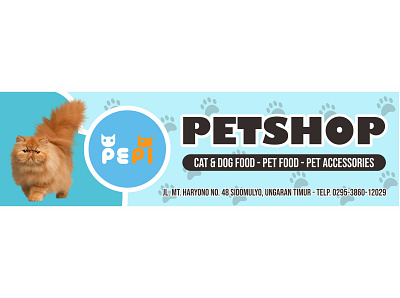 Pepi Pethsop Banner banner banner design branding cat design dog logo petshop semarang