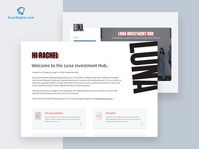 Luna Investment Portal app design flat icon investment investment portal minimal startup startups term term sheet typography ui ux vc portal web webapp website application