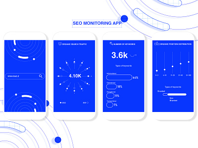 SEO Monitoring App - UI app graphic design ui ux vector