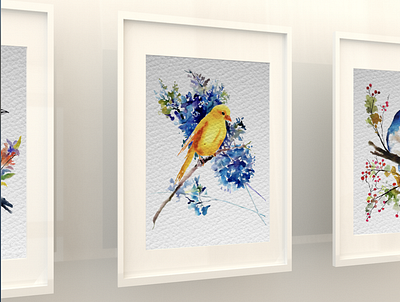 Digital Watercolour Birds bird illustration birds digitalart illustrations water watercolor watercolor art watercolor painting watercolour