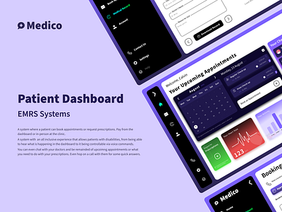 Patient Dashboard - Medico dashboard design hospital medical patient patient dashboard ui ux