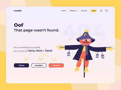 Xcombo - 404 page 404 404 error challenge day 8 design ui ui challenge 8 ui8 ux website