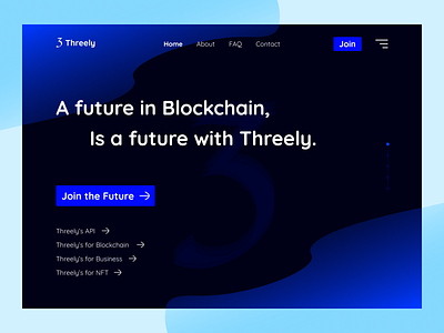 Blockchain with Threely blockchain branding challenge crypto cryptocurrencies design ui ux website