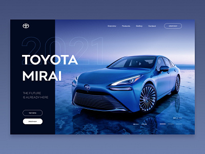Toyota Mirai 2021: Landing page concept car hydrogen car landing page promo page toyota mirai ui user interface web web design