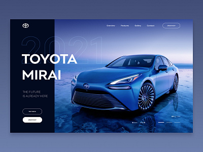 Toyota Mirai 2021: Landing page concept