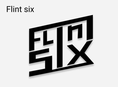 "Flint six" rock band logo art branding design graphic design icon illustration logo minimal typography web