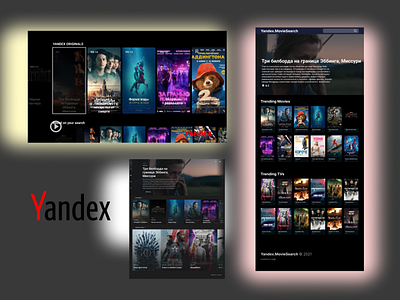 Yandex.MovieSearch/Кинопоиск 3d animation art branding design graphic design icon logo motion graphics ui web