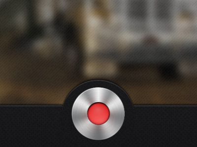 iOS Record Button button metal button record red button