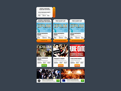 Event widgets event panels tickets widgets